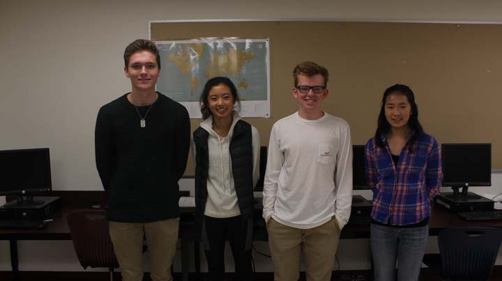 Newly elected SAC members junior Max Donahue, sophomore Jessica Yin, sophomore Ryan Strobel, and freshman Nellie Zhang will represent the student body during school committee meetings during their two year terms
