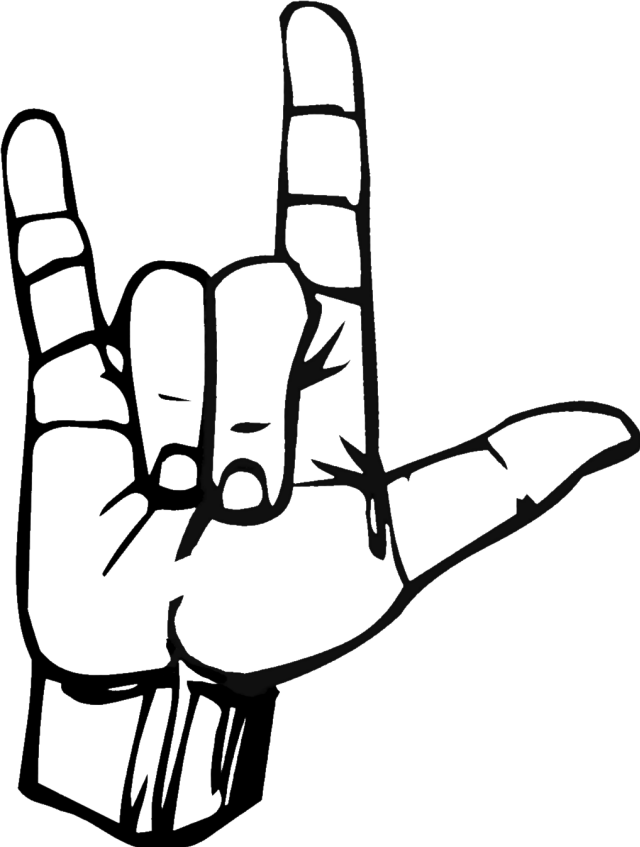 I love you in American Sign Language.