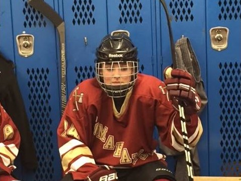 Before her game, sophomore hockey player Julianne Sacco prepares herself mentally for what is to come.