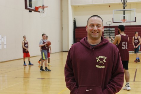 Mocerino, now, in the midst of coaching the boys' basketball team. 