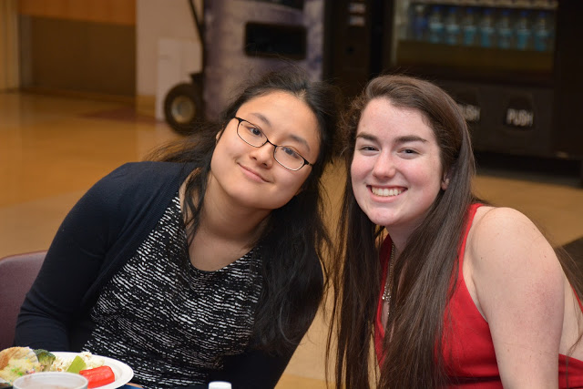 Best Buddies Stephanie Li and Kate Crimmings posing together at the Friendship Ball on February 26. 