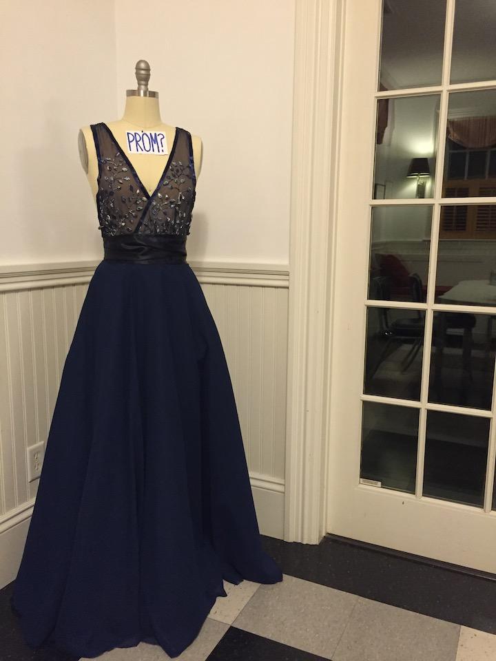 Donahue asked Roy to prom with the dress he designed for her.