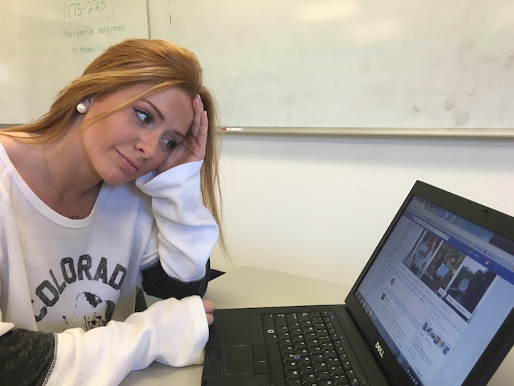 Senior Kate Massuco toils over her post and decides whether to be true to herself or declare the ubiquitous love for binge-watching Netflix. 