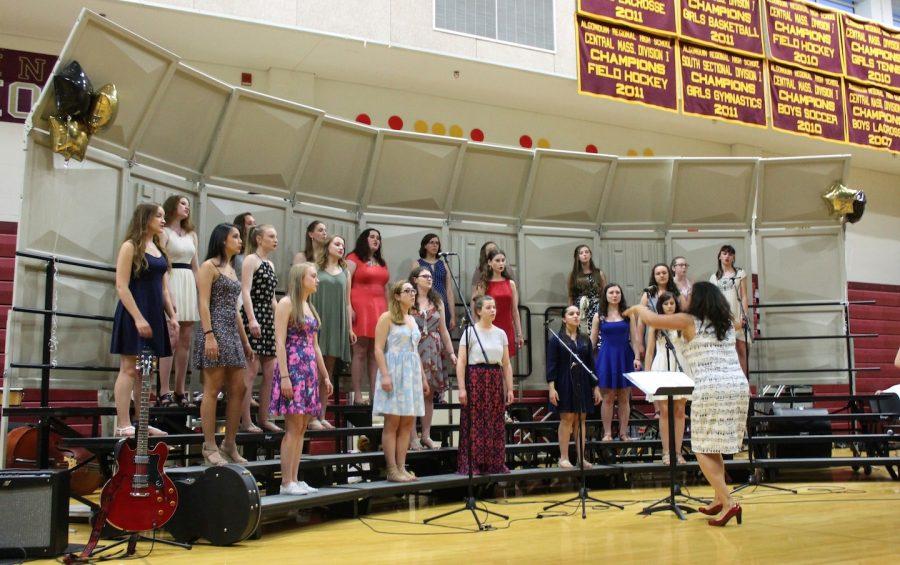 The Camerata group sings Feeling Good at Pops Night on June 1.