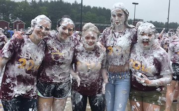 Students from the Class of 2013 celebrated with pranks including one of the last shaving cream wars seen at Algonquin. 