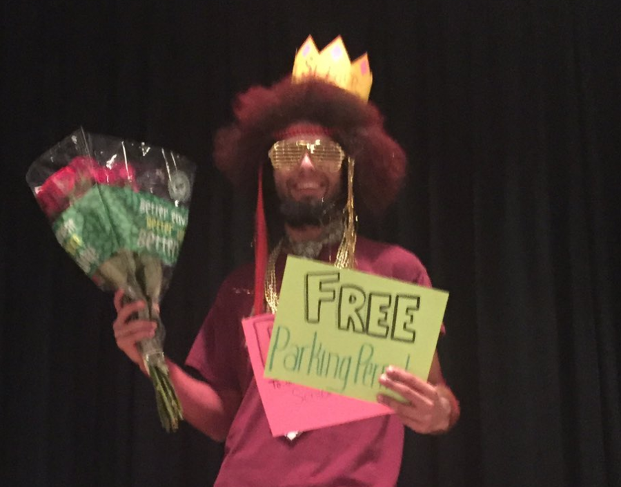 Senior+Zach+Youssef+won+the+Senior+Pageant+and+was+awarded+a+free+parking+permit+for+his+success.+