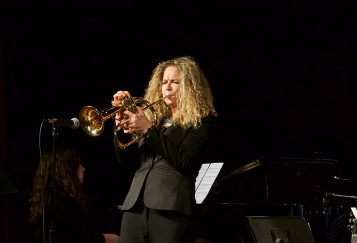 Guest+artist+Christine+Fawson+trumpets+away+during+Jazz+Night.