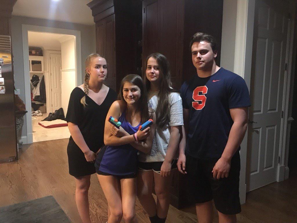 Brooke Goguen gets the Cooley triplets (Morgan, Kristen, and Nathan) all out on purge night.