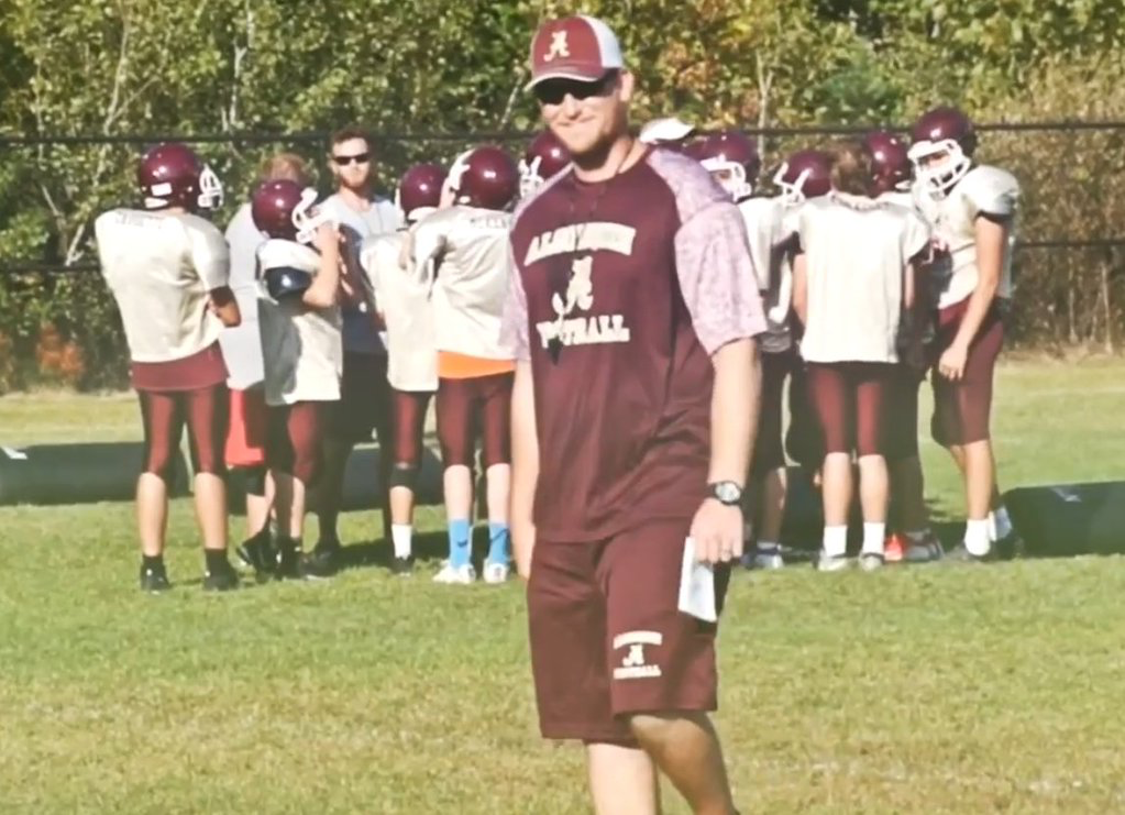 New head coach Taylor Allen prepares for the season during preseason training in August. 