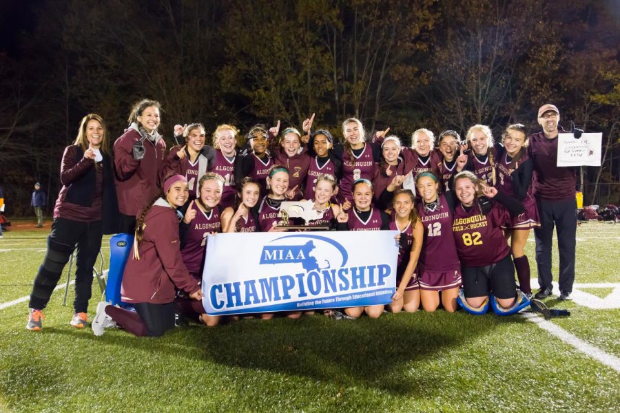 The girls field hockey team won the Central Massachusetts Championship on November 10, with a score of 1-0.