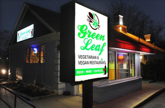 An excellent and healthy variety of food can be found at the Green Leaf Restaurant in Framingham.