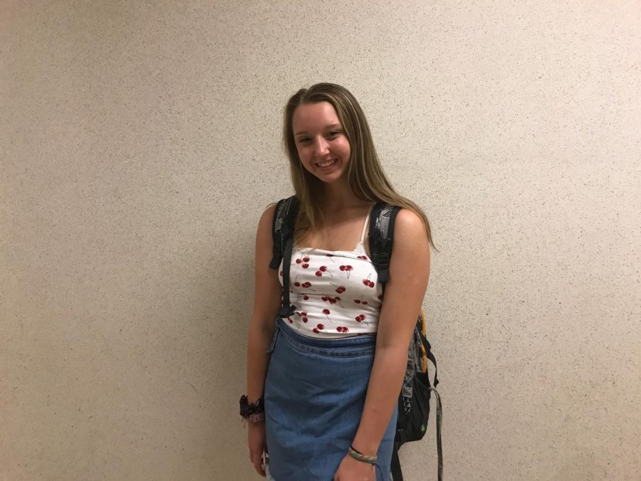 I borrowed every piece of my outfit from somebody else today, senior Steph Kalinowski said. 
