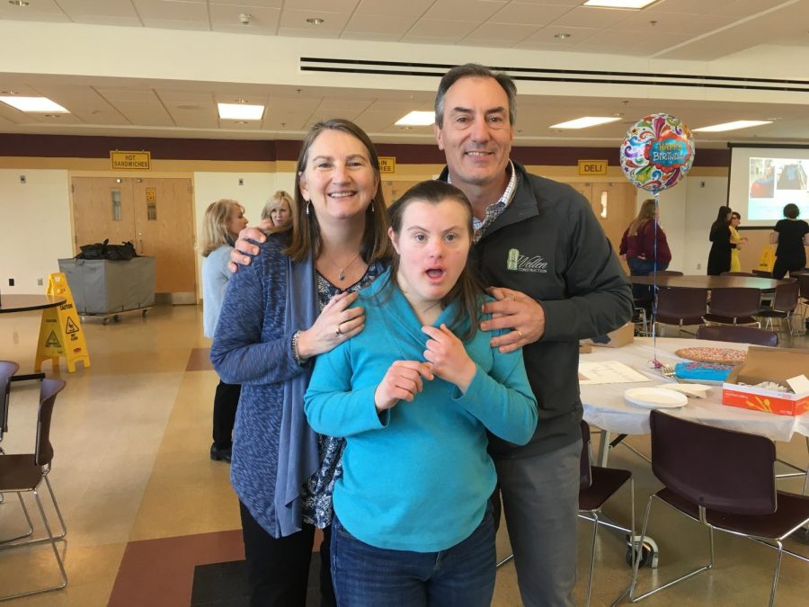 Marie+Gadbois+and+her+proud+parents%2C+Karen+and+Charlie+Gadbois%2C+take+a+break+from+celebrating+to+pose+for+a+picture.+After+over+six+years+at+Algonquin%2C+Gadbois+graduated+on+her+22nd+birthday+on+January+17.