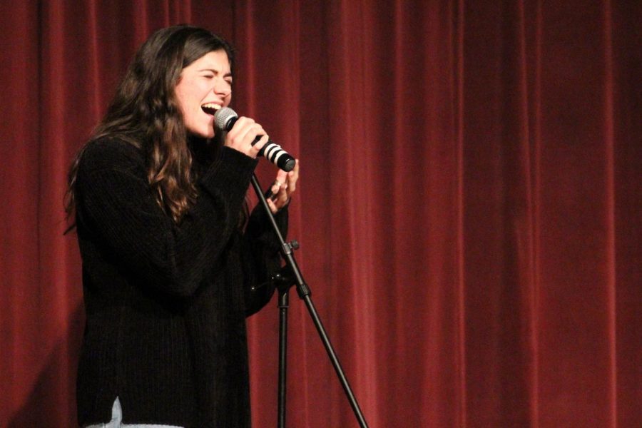 The Variety Show was a talent competition on Thursday, February 7 in the auditorium. Students performed a wide range of acts from music, to comedy, to dance.
Junior Bella Estes belted Stone Cold by Demi Lovato.