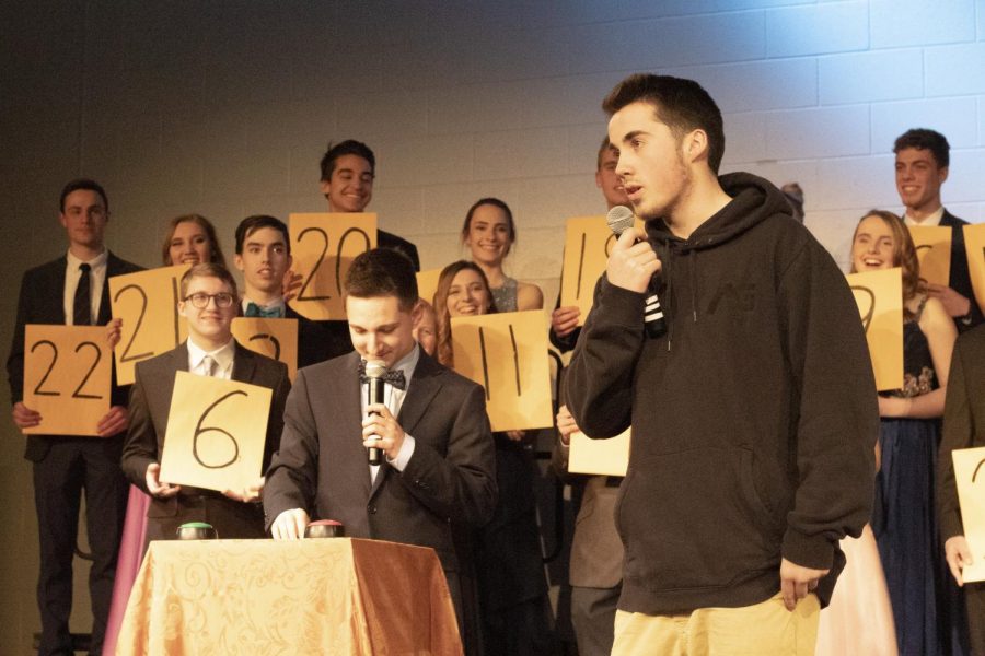 Senior Evan Scott was the first ever contestant on Algonquins Deal or No Deal. Scott hoped to win the grand prize of $250.
