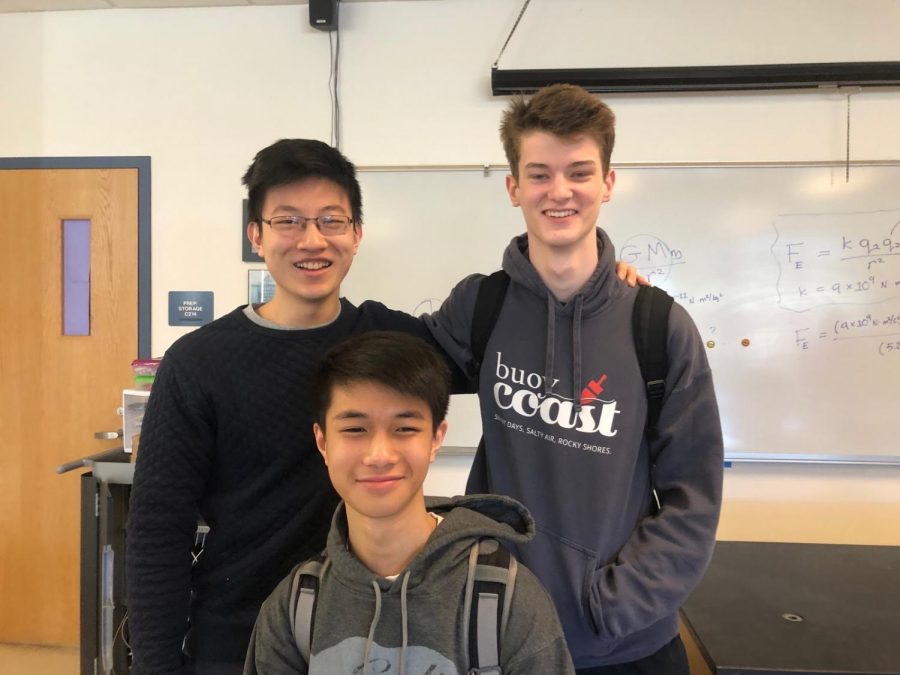 Junior founders Joe Zhang (top left), Will Hurley (top right) and Oscar Hong (bottom) started Investment Club, teaching students about real life investment skills.
