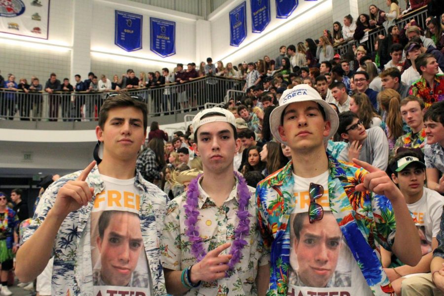 Seniors Josh Harmon, Nick Hatton and Jonny Symons attended the Algonquin vs Acton-Boxboro district final game on March 8. 