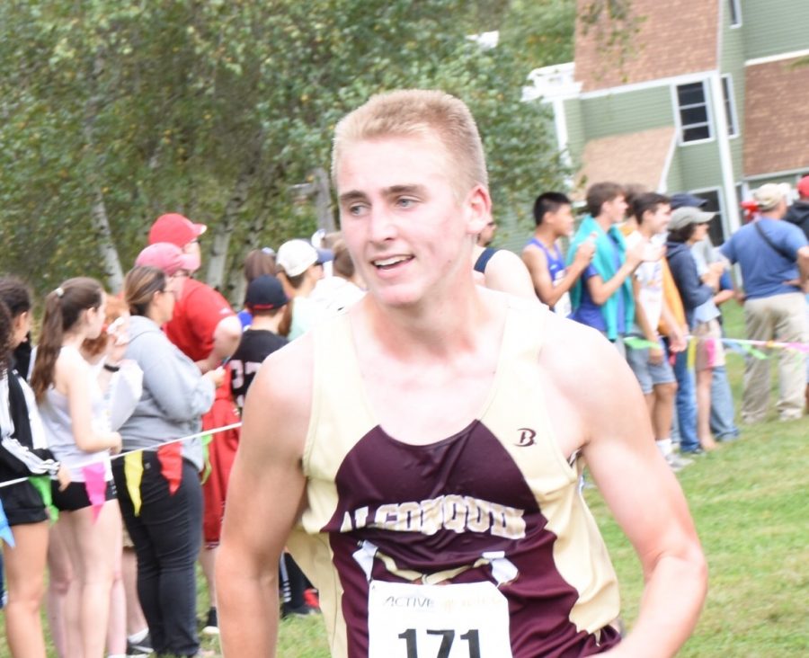 After running cross country for Algonquin, senior Nate Rhind began training for the Boston Marathon.