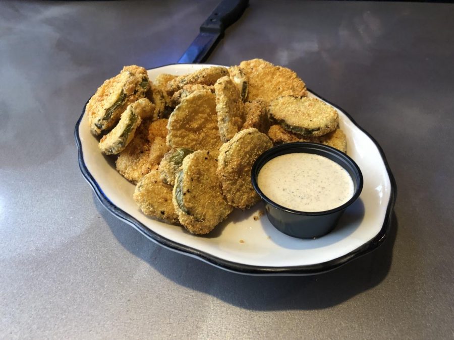 The fried pickles appetizer at Fireflys BBQ ($8). 