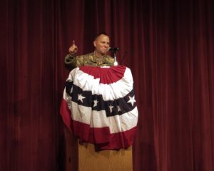 During the Veteran’s Day assembly on Nov. 15, Lt Col. Daniel Kolenda shares his experience in the U.S. Army and how it impacted his life.