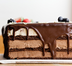 The triple chocolate mouse cake at Flour Bakery. Staff Writer Kathryn Zaia writes that Flour has found a way to make every sweet and savory option a perfect balance for your palette. 