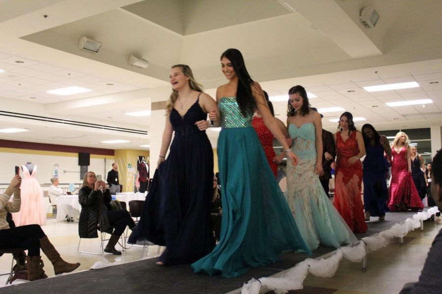 On Feb. 6, juniors participated in the yearly Prom Fashion Show to help students and their families find dresses and suits for the upcoming junior prom.