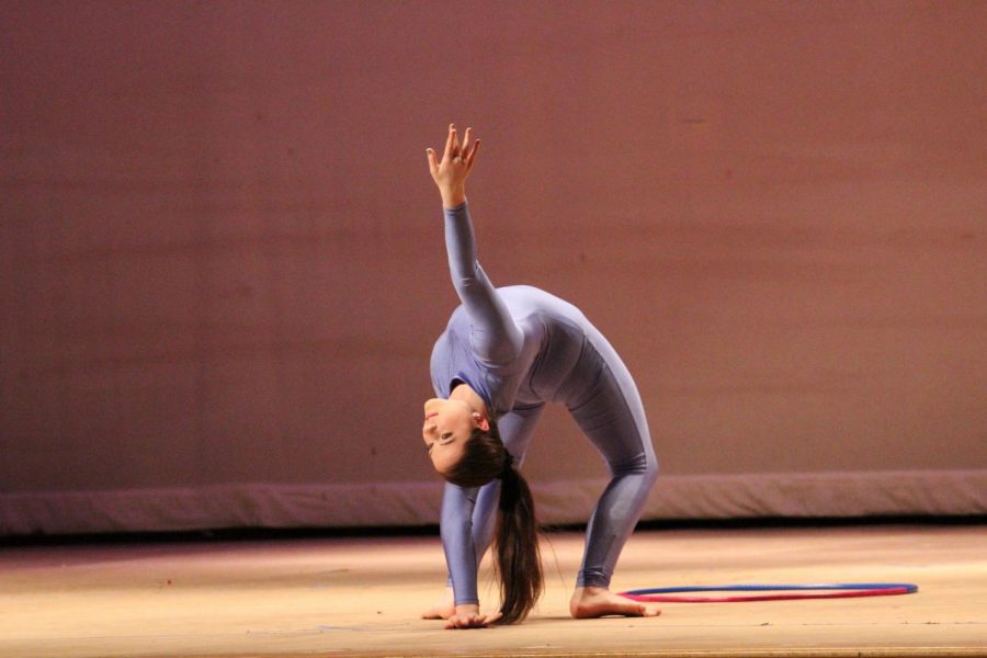 Last year, senior contortionist Meredith Lapidas took home the first place prize in the variety show. In this year's show, happening on Thursday, Feb. 13, Lapidas looks to defend her title.