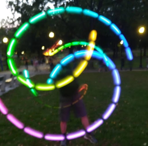 Sophomore Stefan Linden has been performing poi, a dance with LED lights, after being introduced to the art at camp.