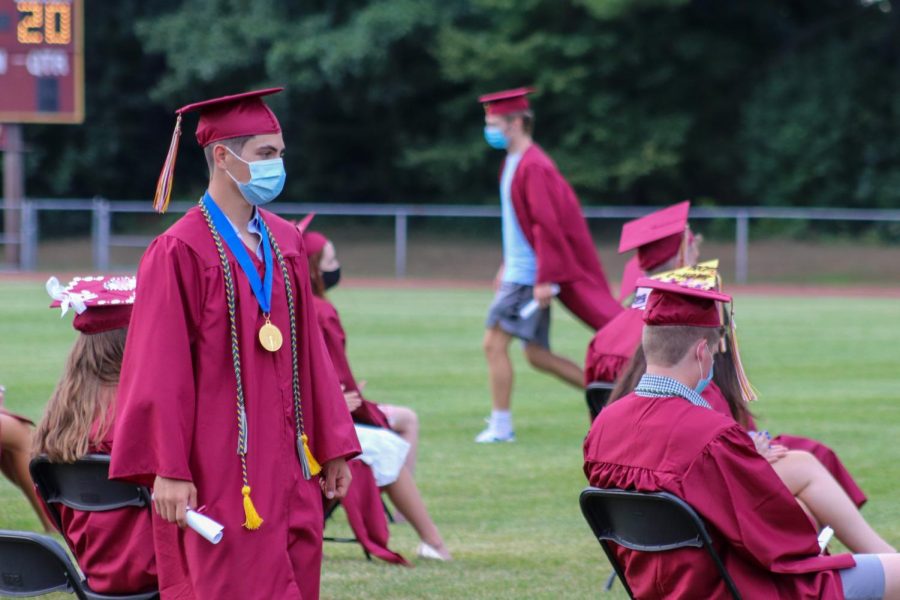 Graduates of the class of 2020 came to Algonquin on July 30 to commemorate their high school experience. Although the graduates and guests were required to wear masks and stay six feet apart, this long awaited graduation was able to most closely resemble a normal ceremony.