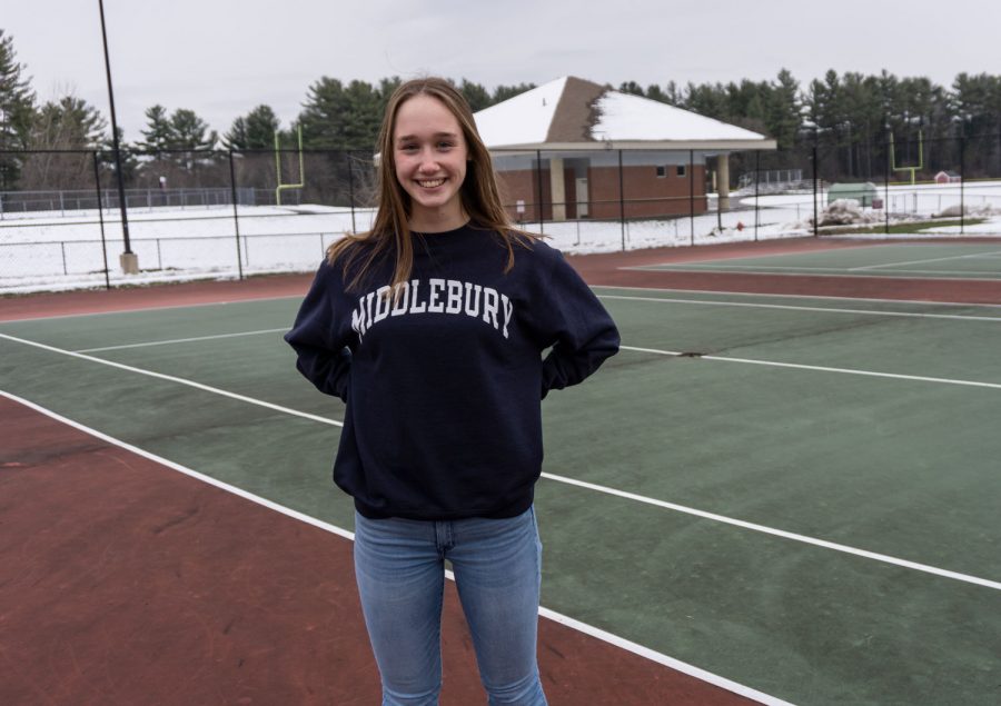 Senior Nina Farhat looks forward to playing tennis at Middlebury College. 