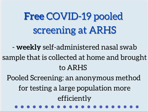 ARHS provides free COVID-19 pooled screening