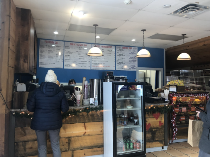 Sports+Editor+Amy+Sullivan+visits+the+New+York+Bagel+Factory+in+Southborough%2C+MA%2C+commenting+on+their+unbeatable+service+and+delicious+breakfast+food.+