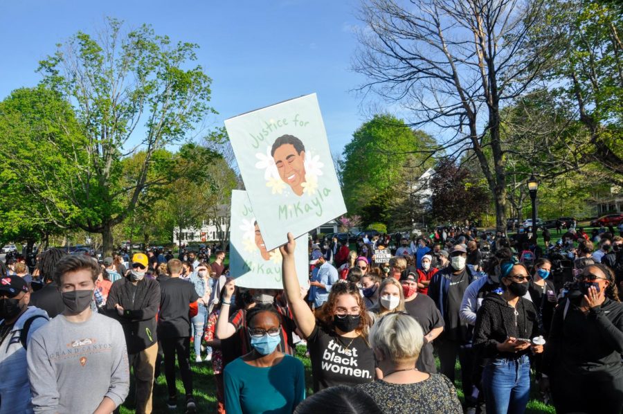 Around 500 people gathered in the Hopkinton Town Common on May 6 to remember the life of Mikayla Miller.