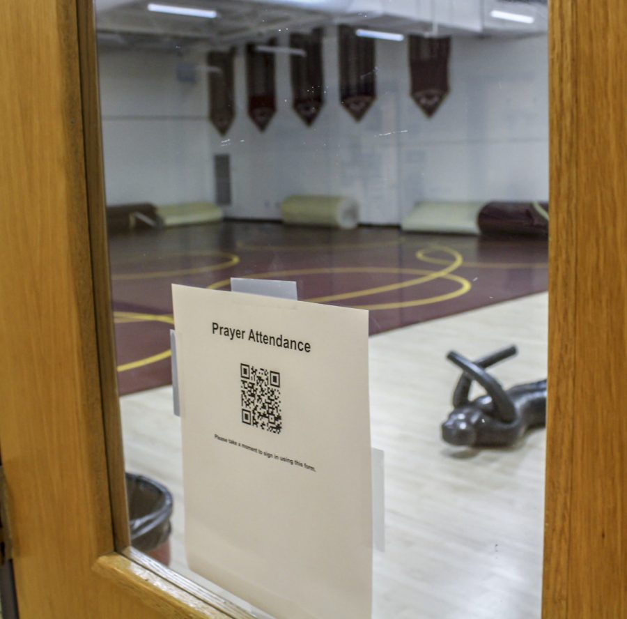Algonquin provides a space in the wrestling gym to pray for students participating in the festival of Ramadan.