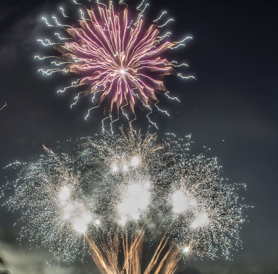 Applefest included a fireworks display Saturday night. 