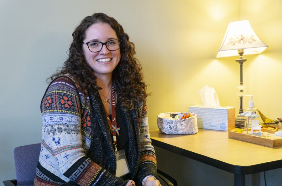 Adjustment Counselor Kelly Vierra works with students who have specific education plans and is trained to work with all students related to their mental health.