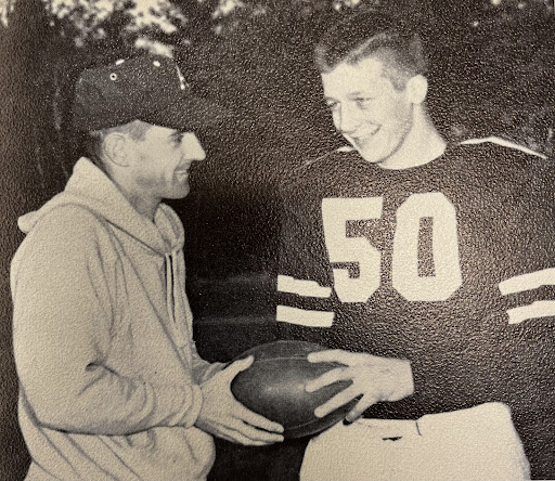 Coach Walsh, Captain Paul Pisinski (1960).