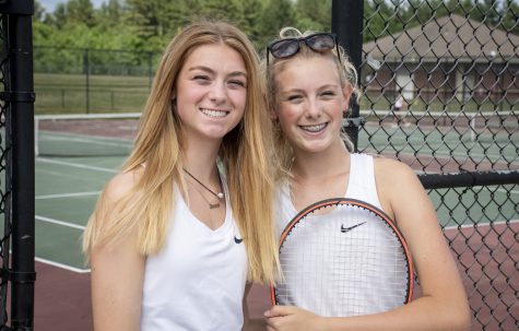 Junior Elly Beauchesne and freshman Emmy Beauchesne competed at first and second singles on the girls tennis team for the 2022 season.