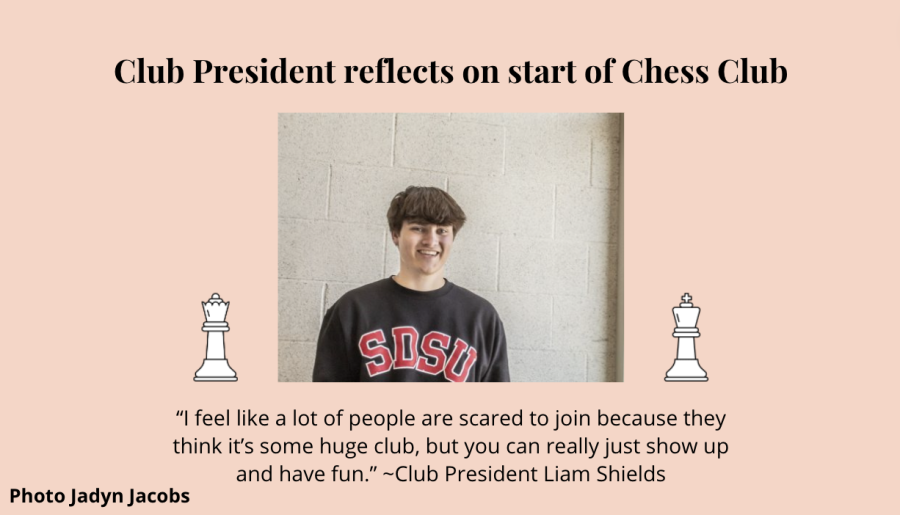 Senior Liam Shields started the Chess Club for anyone interested in the game no matter the skill level. 