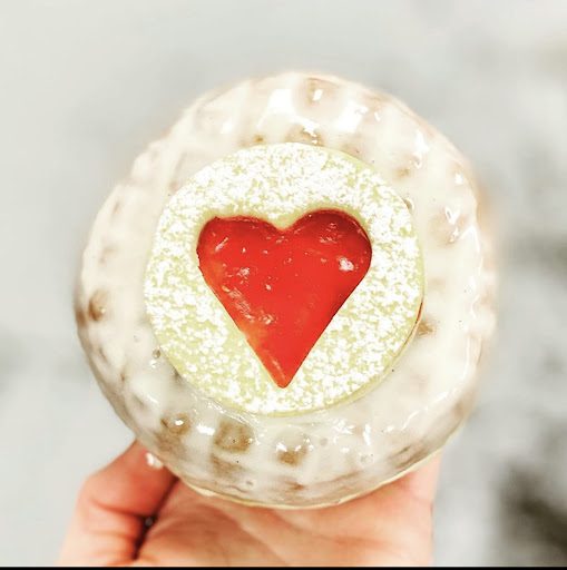 The Donut Stands V-Day donut special is just one of their many flavors made completely with locally sourced ingredients. 