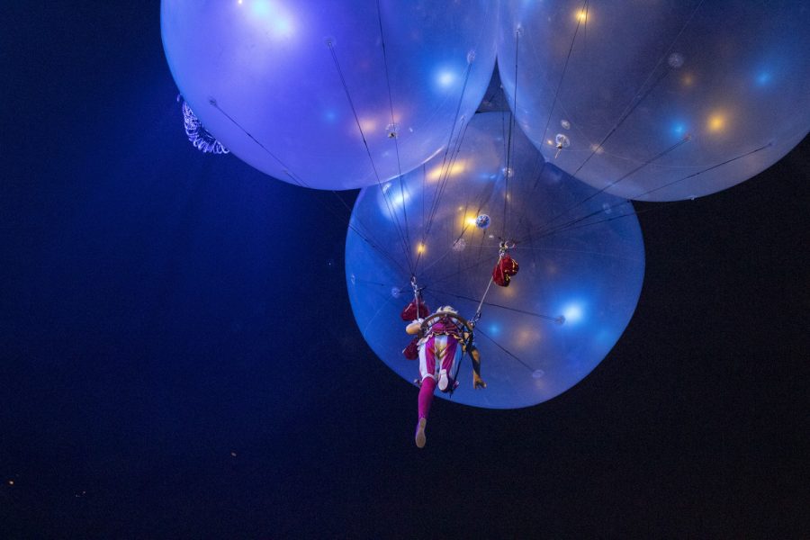 In Cirque du Soleils “Corteo,” Valentyna floats above heads as she gets pushed around by the audience.