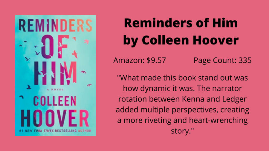 Staff+Writer+Emily+Harmon+writes+that+Reminders+of+Him+by+Colleen+Hoover+explores+a+complicated+romance.+