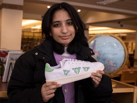 Senior Suha Ashfaq started the ShareAShoe program to give custom painted shoes to kids in need.