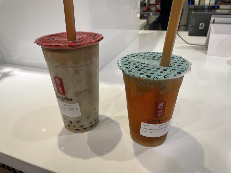 The Boba Bros tried the dolce milk coffee and the lemon wintermelon basil seed boba drinks.