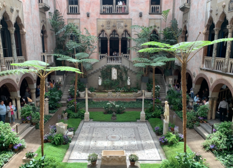 The view of the courtyard from the second level of the “Palace” at the Isabella Stewart Gardner Museum.