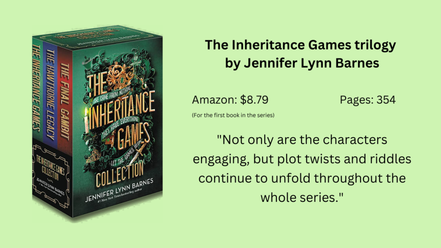 The Inheritance Games series by Jennifer Lynn Barnes is a suspenseful and mysterious read, writes Staff Writer Altea Mehillaj.