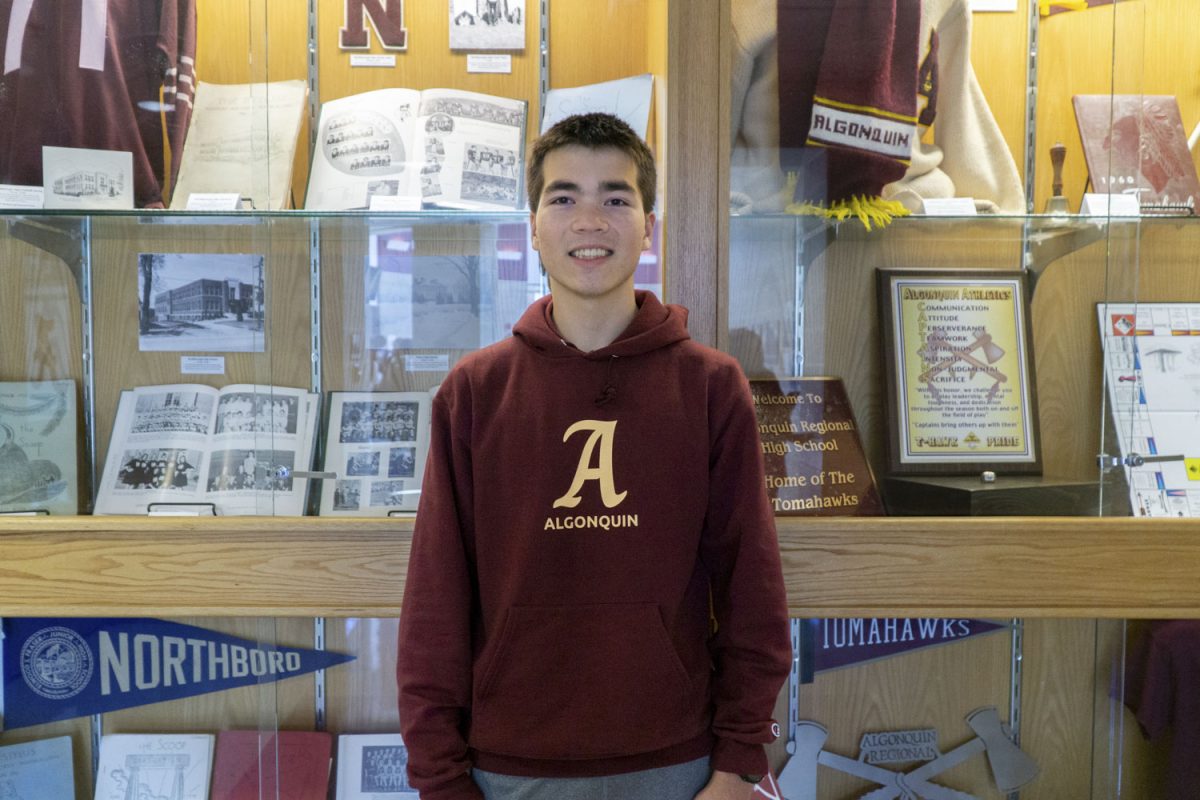 Senior Satoshi Conway achieved the Eagle Scout position after completing his Eagle Scout project in which he created a showcase of Algonquins history.