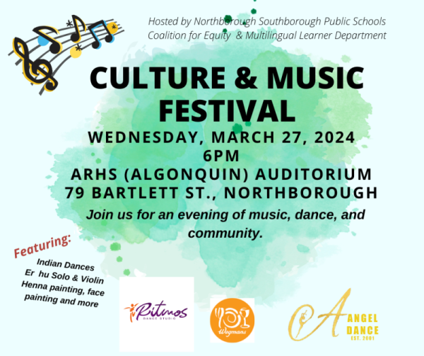 The NSBORO Coalition for Equity and Multilingual Learner Department will  be hosting their annual Culture and Music Festival on Wednesday, March 27.