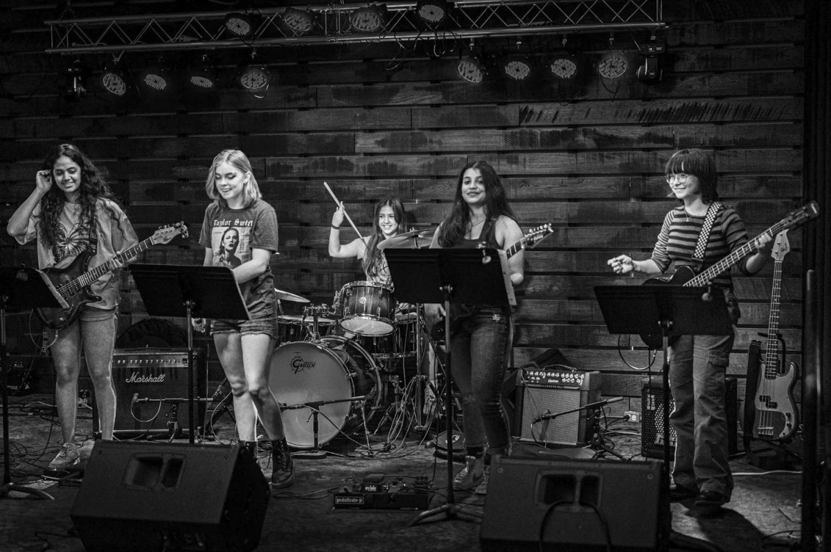 Volcano Girls is based out of Jack’s Guitar Garage in Northborough and cover rock music while putting their unique spin on other genres of music.