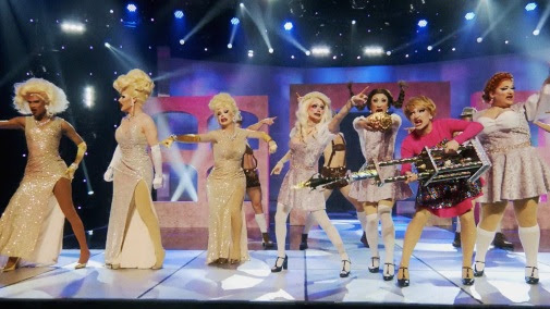 Contestants on this episode of RuPaul’s Drag Race perform in “The Sound of Rusic,” a parody musical based on “The Sound of Music.”